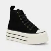 Sneakers dama high-top cu platforma Pixie Negru picture - 4