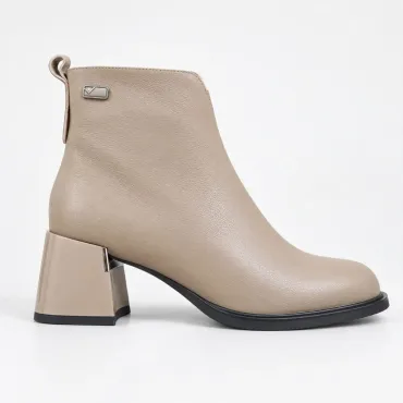 Botine dama Piele Naturala Bej Barletta