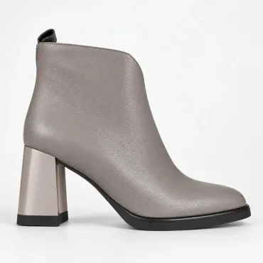 Botine dama Piele Naturala Grej Treviso