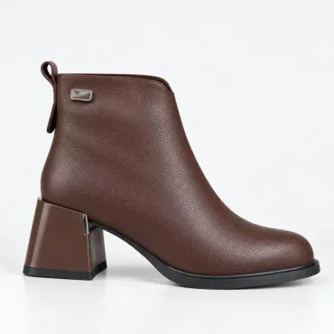 Botine dama Piele Naturala maro Barletta