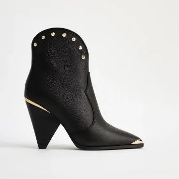 Ciocate Piele Naturala Negre cu accesorii aurii Light