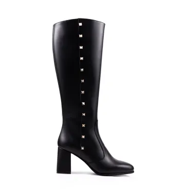 Cizme Piele Naturala neagra Como