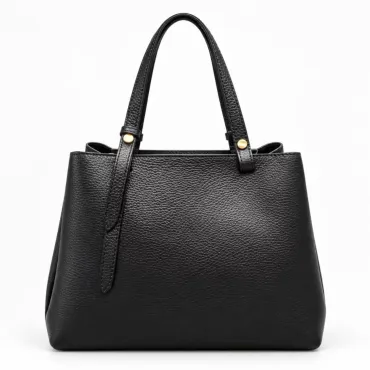 Geanta dama din Piele Naturala Neagra Simo