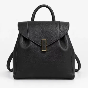 Geanta dama din Piele Naturala Neagra tip rucsac Avery