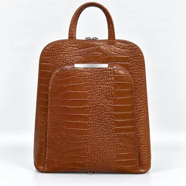 Geanta dama din Piele Naturala presa Camel tip rucsac Etsy