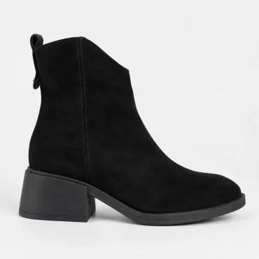 Ghete dama Piele Naturala Negre cu talpa comoda Avery