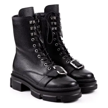 Ghete negre din piele naturala Dia