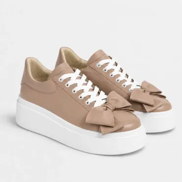 Pantofi casual Piele Naturala Bej Barni B