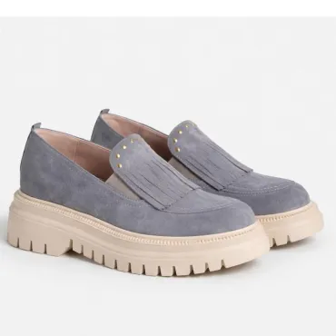 Pantofi casual Piele Naturala velur Gri Arven