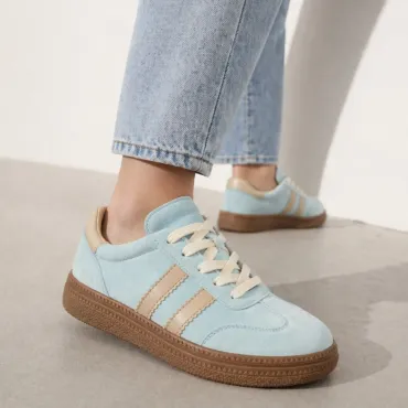 Pantofi casual sport Piele Naturala Turcoaz Lumi