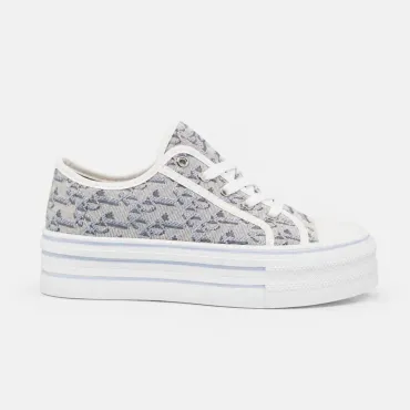 Pantofi casual sport textil imprimeu Blue Cloud