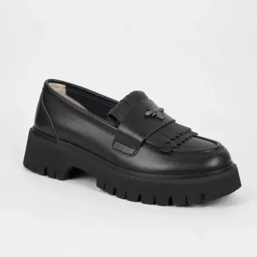 Pantofi casual tip loafer Piele Naturala Negri Miral