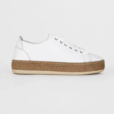 Pantofi dama casual Piele Naturala Albi Polo
