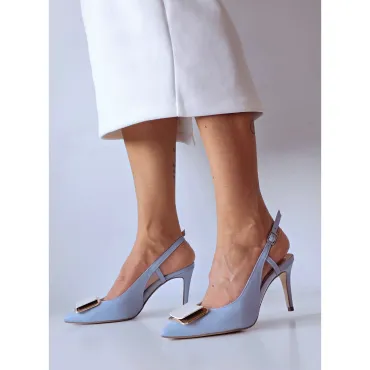 Pantofi stiletto Piele Naturala bleo Malvina