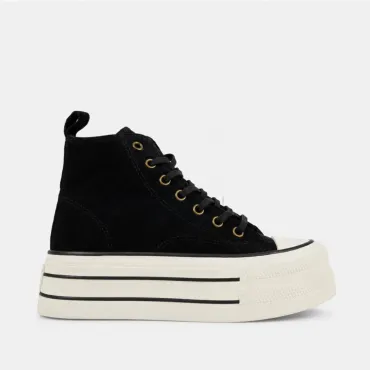 Sneakers dama high-top cu platforma Pixie Negru