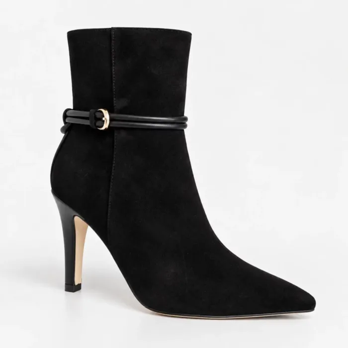 Botine damă elegante din Piele Naturală negre Nola picture - 6
