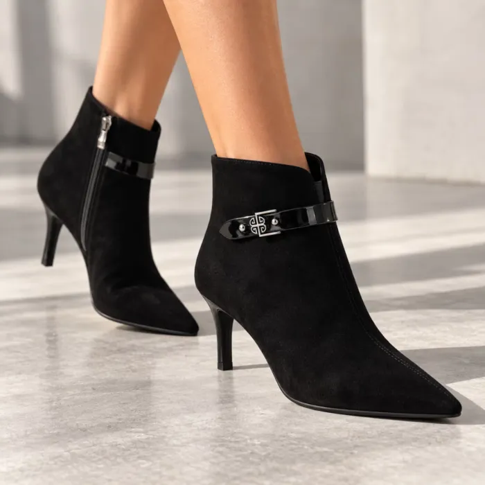 Botine damă elegante Piele Naturala Negre Vesper picture - 2