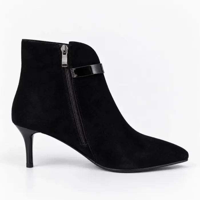 Botine damă elegante Piele Naturala Negre Vesper picture - 3