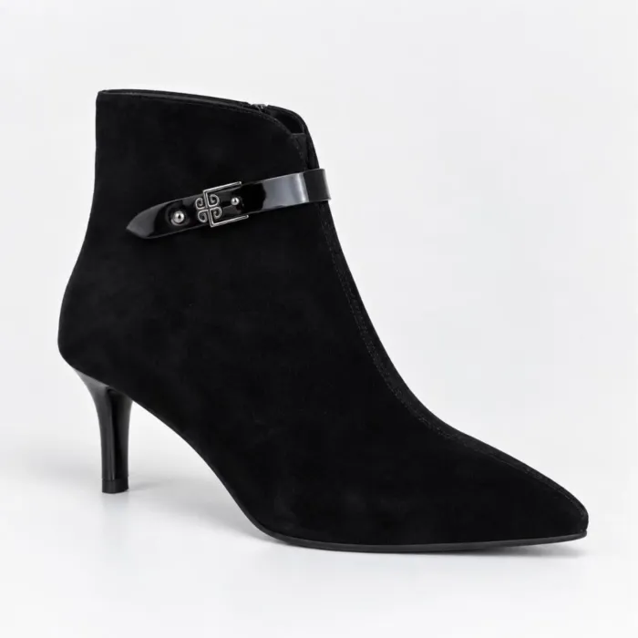 Botine damă elegante Piele Naturala Negre Vesper picture - 5
