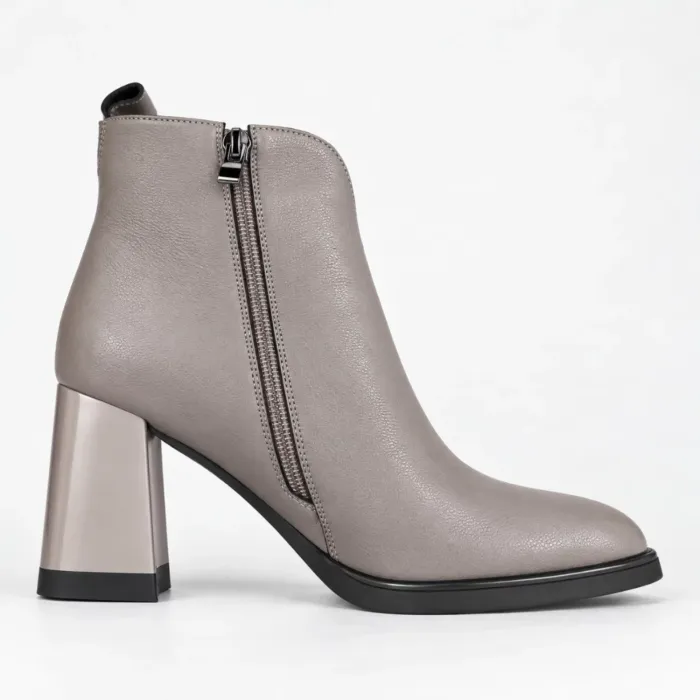 Botine dama Piele Naturala Grej Treviso picture - 5
