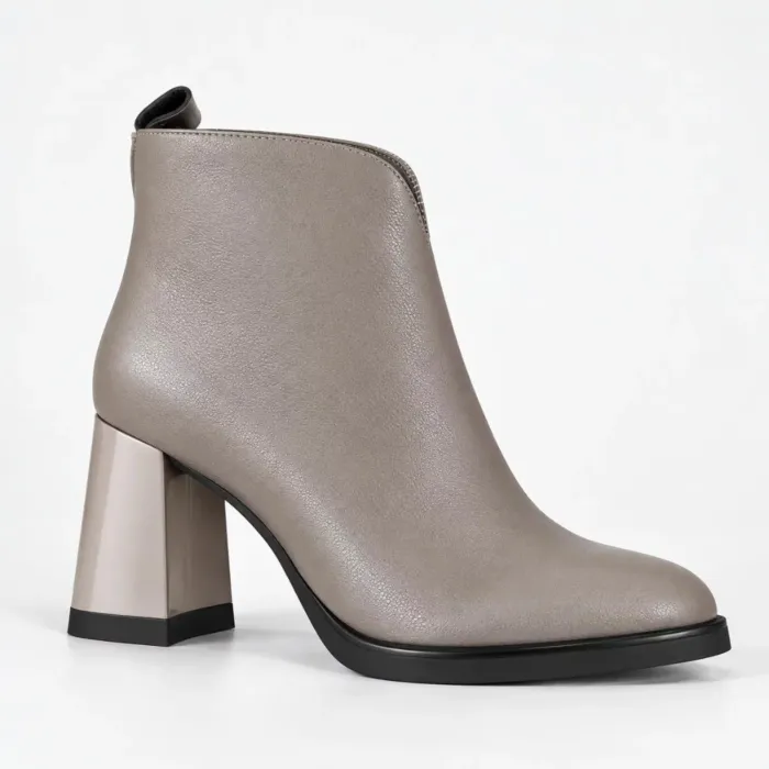 Botine dama Piele Naturala Grej Treviso picture - 3