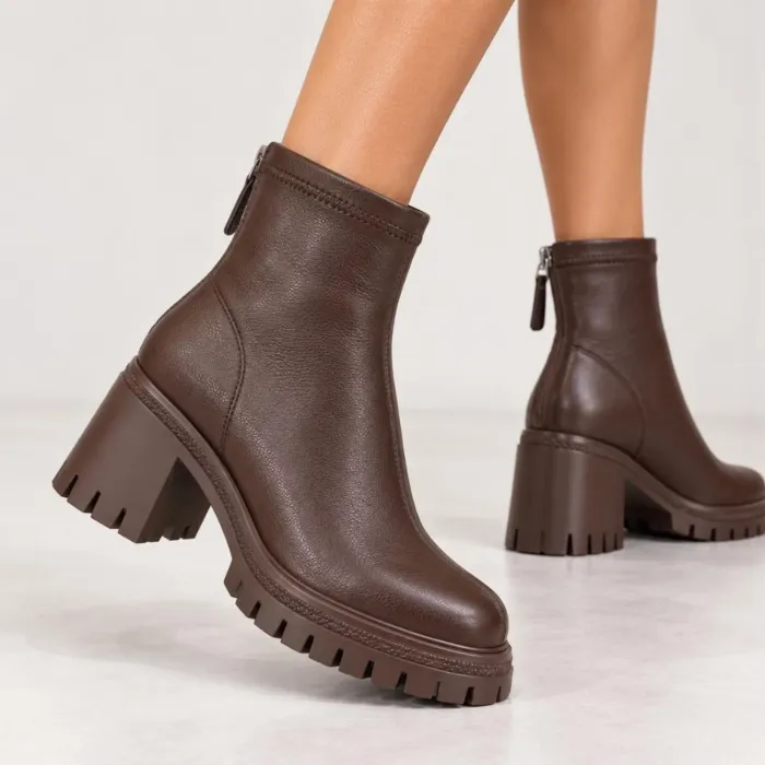 Botine dama Piele Naturala Maro talpa platforma Pavia picture - 2