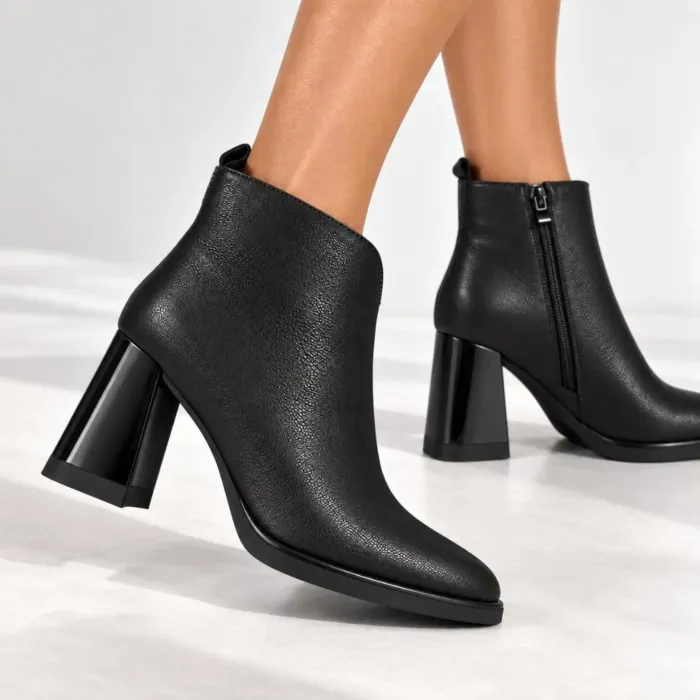 Botine dama Piele Naturala Negre Treviso picture - 2