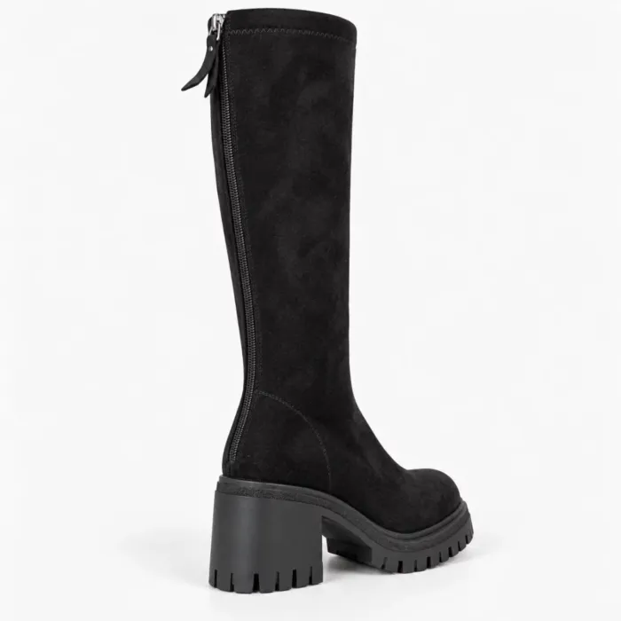 Cizme damă Negre Koda – textil stretch picture - 4