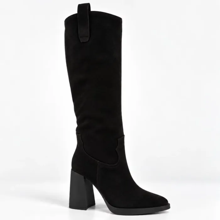 Cizme dama Piele Naturala Negre cu talpa platforma Amaryllis picture - 3