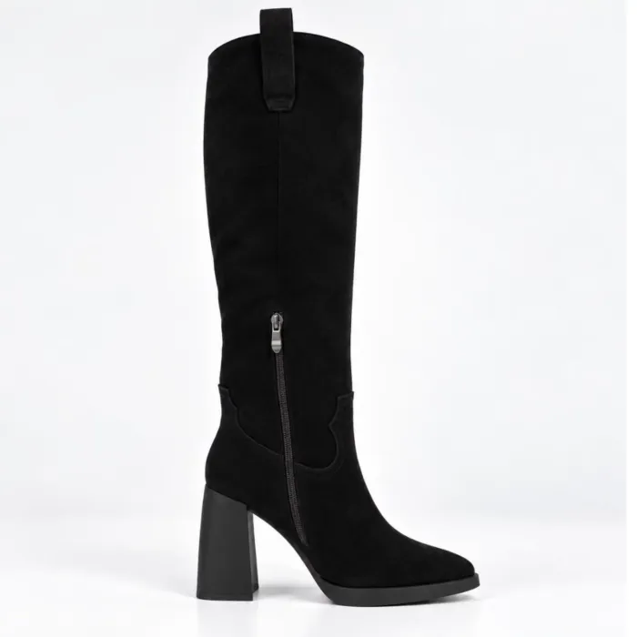 Cizme dama Piele Naturala Negre cu talpa platforma Amaryllis picture - 4