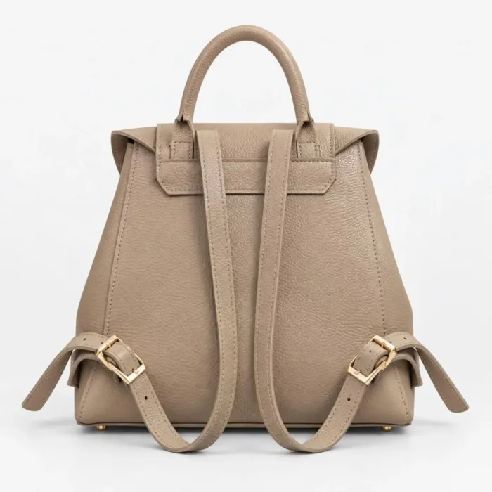 Geanta dama din Piele Naturala Bej tip rucsac Avery picture - 3