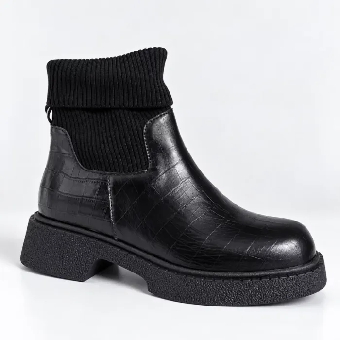 Ghete dama Piele Naturala Negre Forli picture - 3