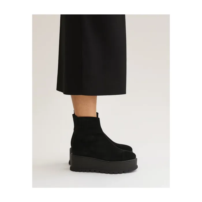 Ghete din piele naturala neagra Kasi picture - 2