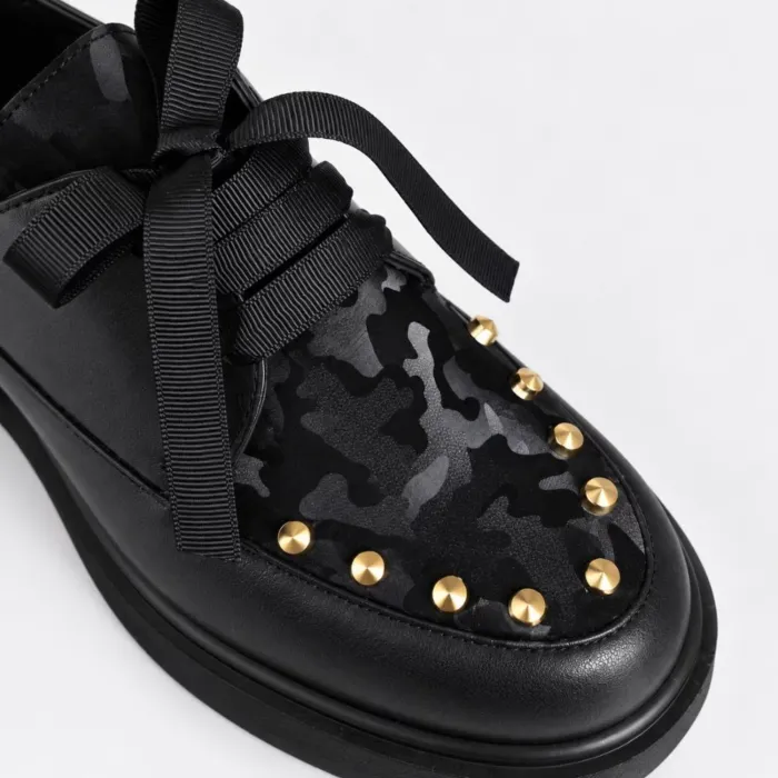 Pantofi casual Piele Naturala Negri Luke Mini picture - 3