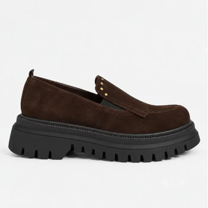Pantofi casual Piele Naturala velur Maro Arven picture - 4