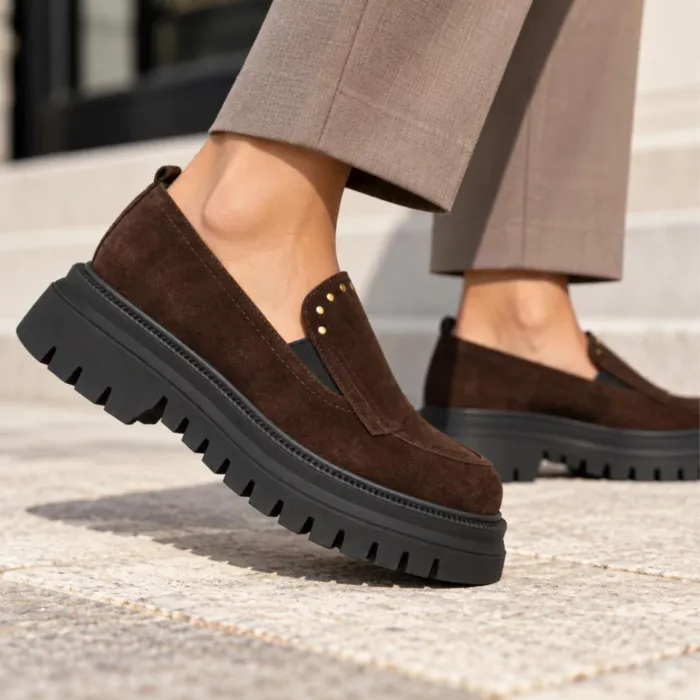 Pantofi casual Piele Naturala velur Maro Arven picture - 2