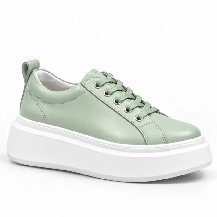 Pantofi casual Piele Naturala Verde Fistic Mavis picture - 3