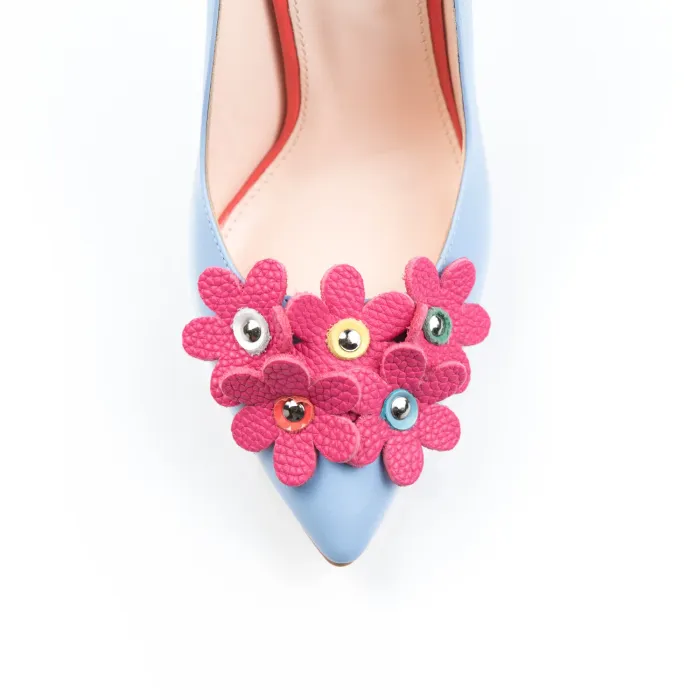 Pantofi stiletto piele bleu trend Spring picture - 2