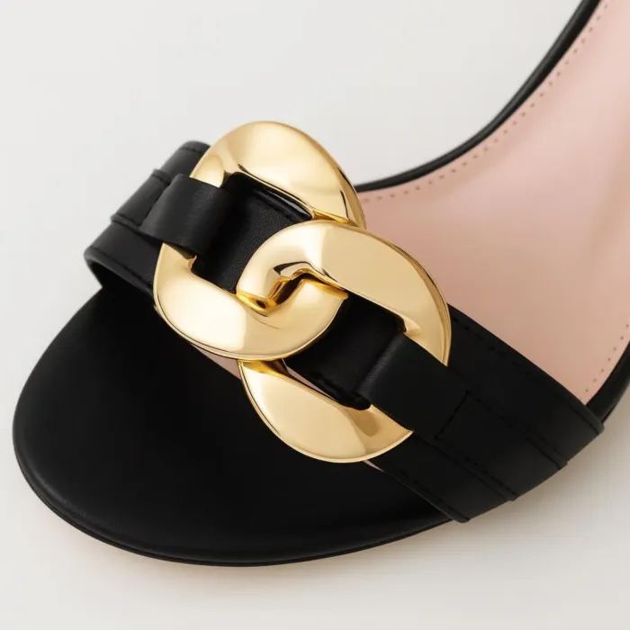 Sandale elegante negre de dama Leila picture - 3