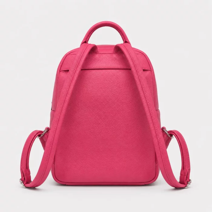 Rucsac dama din Piele Naturala Zmeura Mondo picture - 4