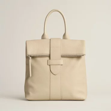 Rucsac dama Piele Naturala Bej Feli