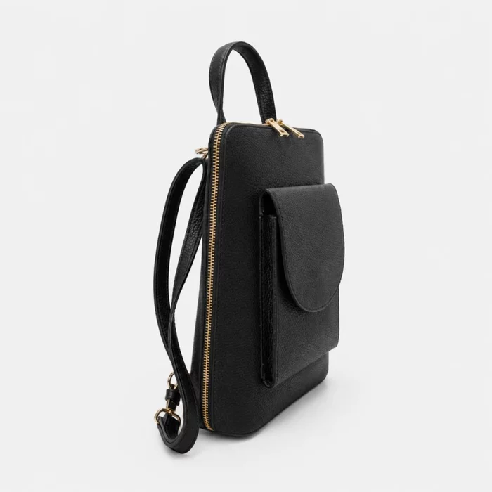 Rucsac dama Piele Naturala Neagra Valencia picture - 4