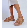 Sandale Casual Piele Naturala Bej cu barete Bia picture - 2