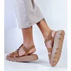Sandale Casual Piele Naturala Bej cu barete Bia picture - 3