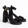 Sandale dama cu platforma si toc gros Piele Naturala Negre Midnight picture - 2