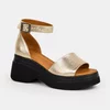 Sandale dama cu talpa platforma Piele Naturala Aurie Marta picture - 3
