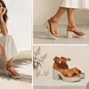 Sandale dama cu talpa platforma Piele Naturala Caramel Veya picture - 6