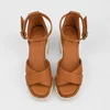 Sandale dama cu talpa platforma Piele Naturala Caramel Veya picture - 5
