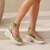 Sandale dama cu talpa platforma Piele Naturala Oliv Marta picture - 3