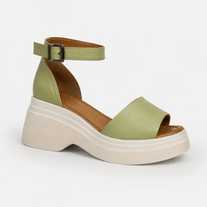 Sandale dama cu talpa platforma Piele Naturala Oliv Marta picture - 5
